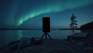 how to take pictures of northern lights with smartphone